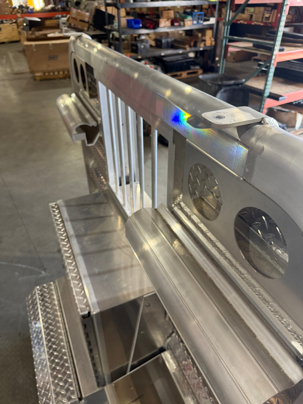 Heavy-Duty Aluminum Headache Rack with Dual Toolboxes!