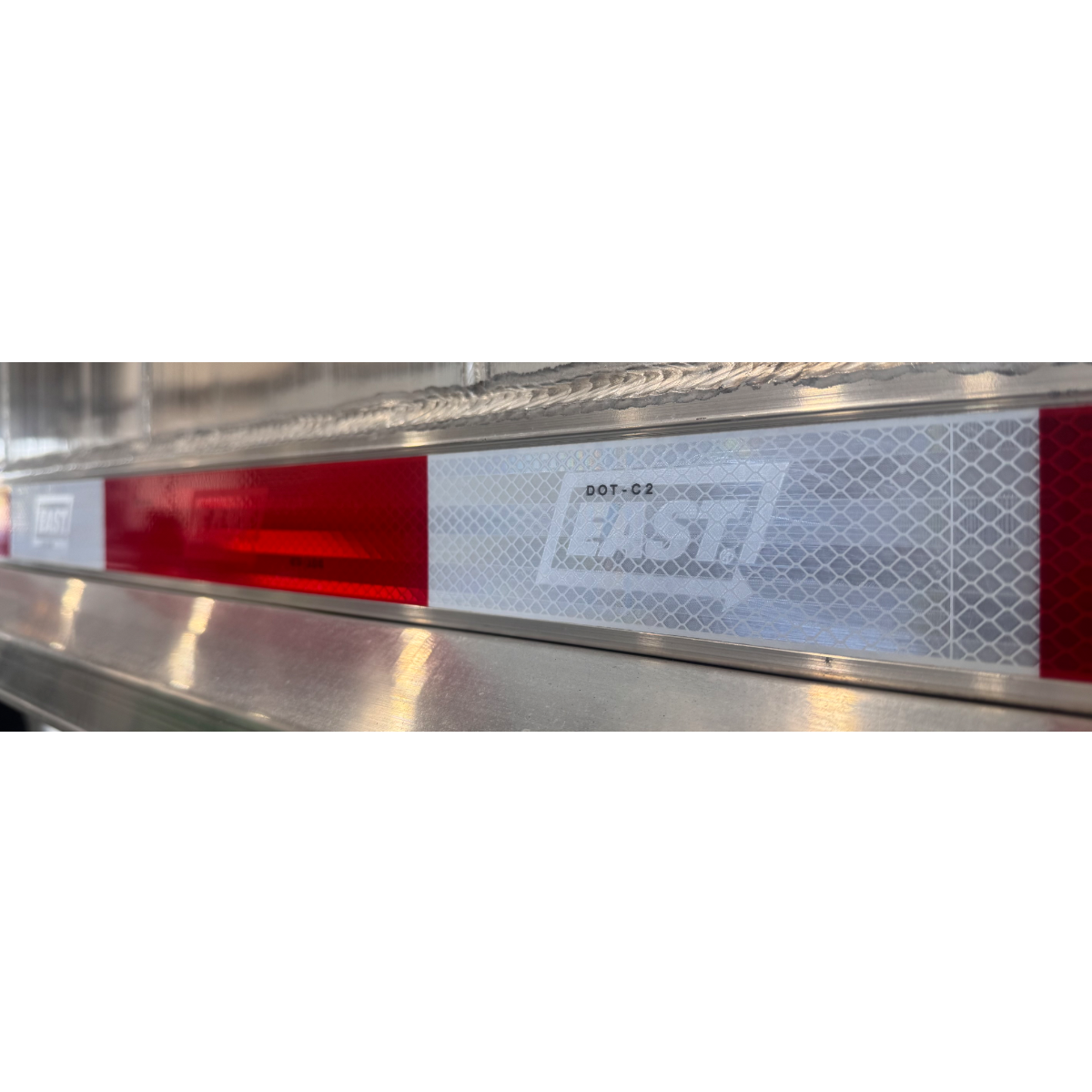2"RED & WHITE DIAMOND BACKED W/EAST LOGO Reflective Tape