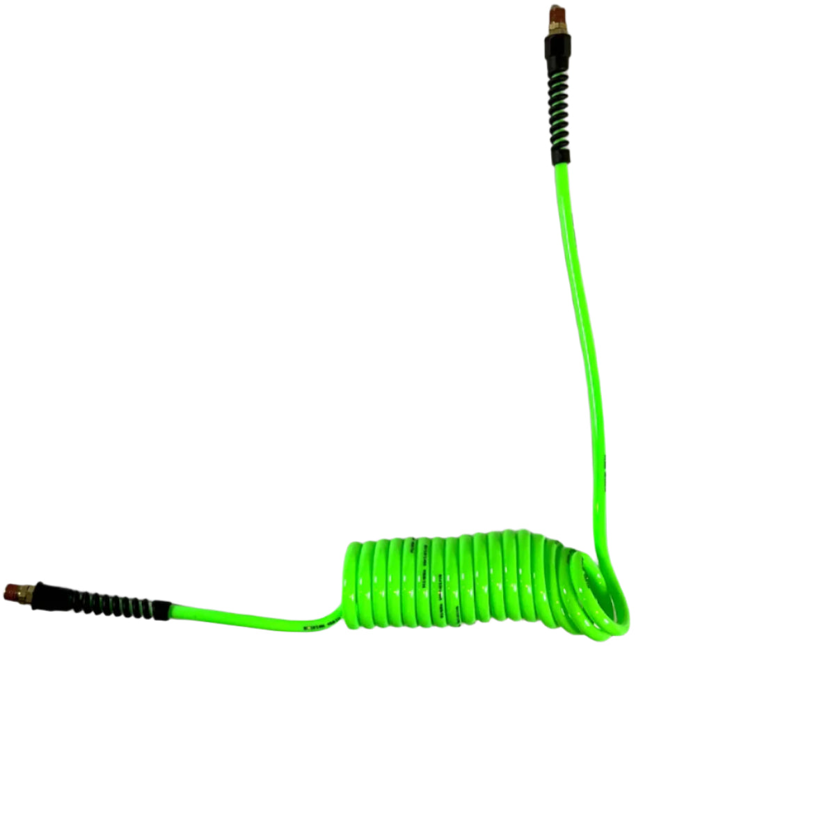 12' Coiled Air Hose(Neon Green)