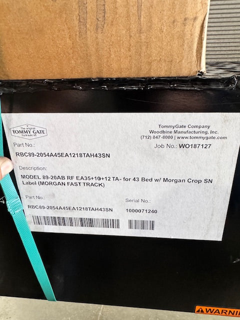 Tommy Gate 2,000 LB Rail Liftgate for Morgan Fast Track Body-In Stock
