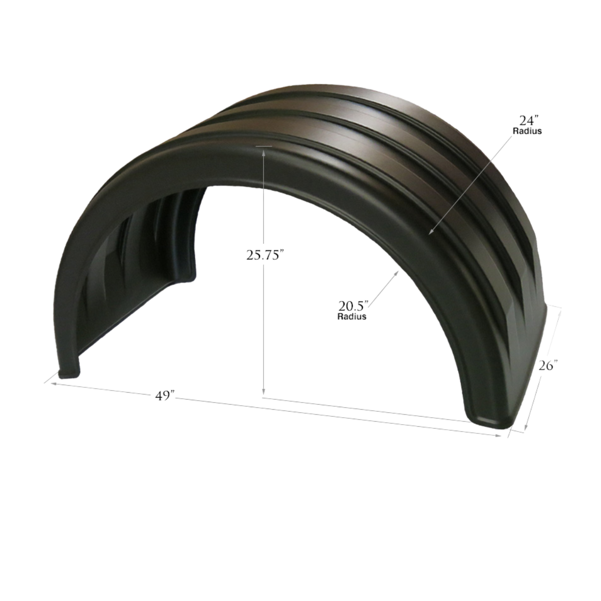 Poly Truck Fender-Single Axle