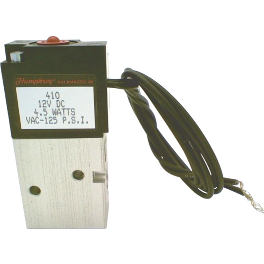 1/8" 4-Way Port Valve, 2 Position, Spring Return, w/ 24" Leads
