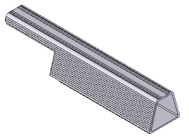 REAR BUMPER VERTICAL SUPPORT OLD STYLE 27 1/4" PLATFORM