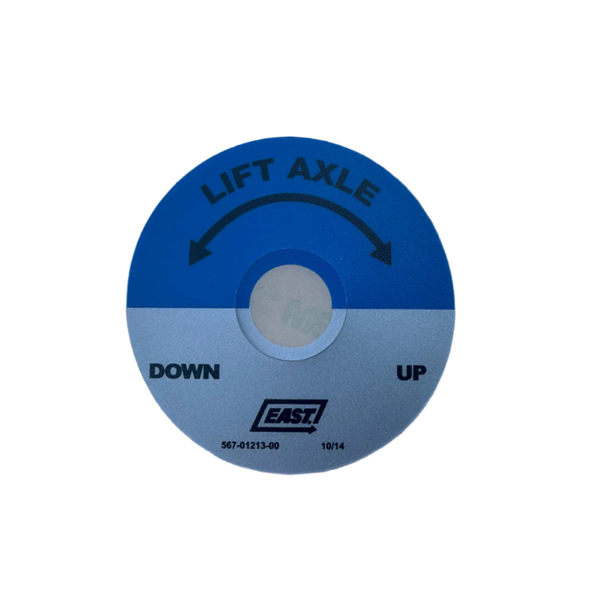 Axile Labels East Lift Axle Valve Label