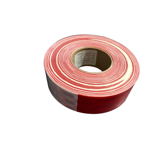 2"RED & WHITE DIAMOND BACKED W/EAST LOGO Reflective Tape