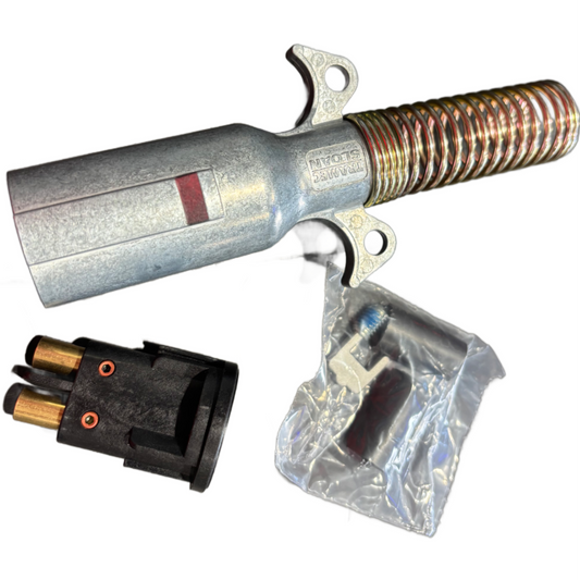 Vertical Dual Pole Tarp Plug with Spring Guard, 6 GA