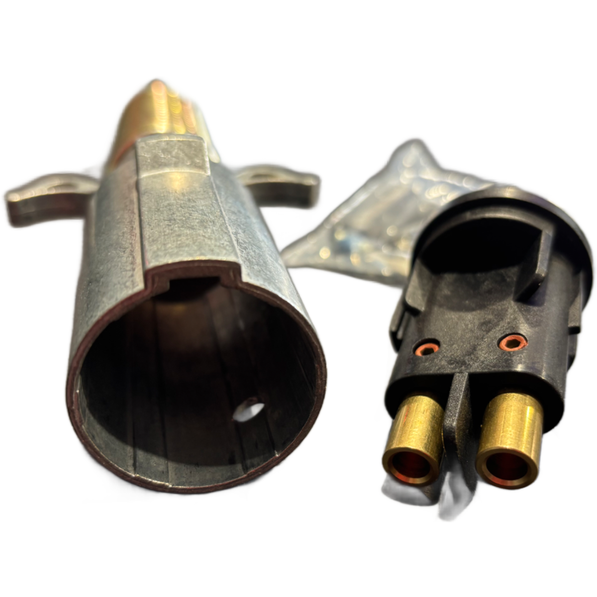 Vertical Dual Pole Tarp Plug with Spring Guard, 6 GA