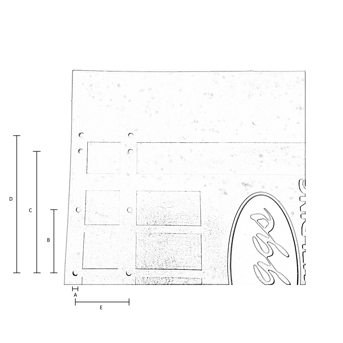 Higgs 48"x36" Trimmable Center Mud Flap